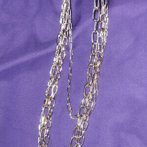 Rose gold multi chain necklace